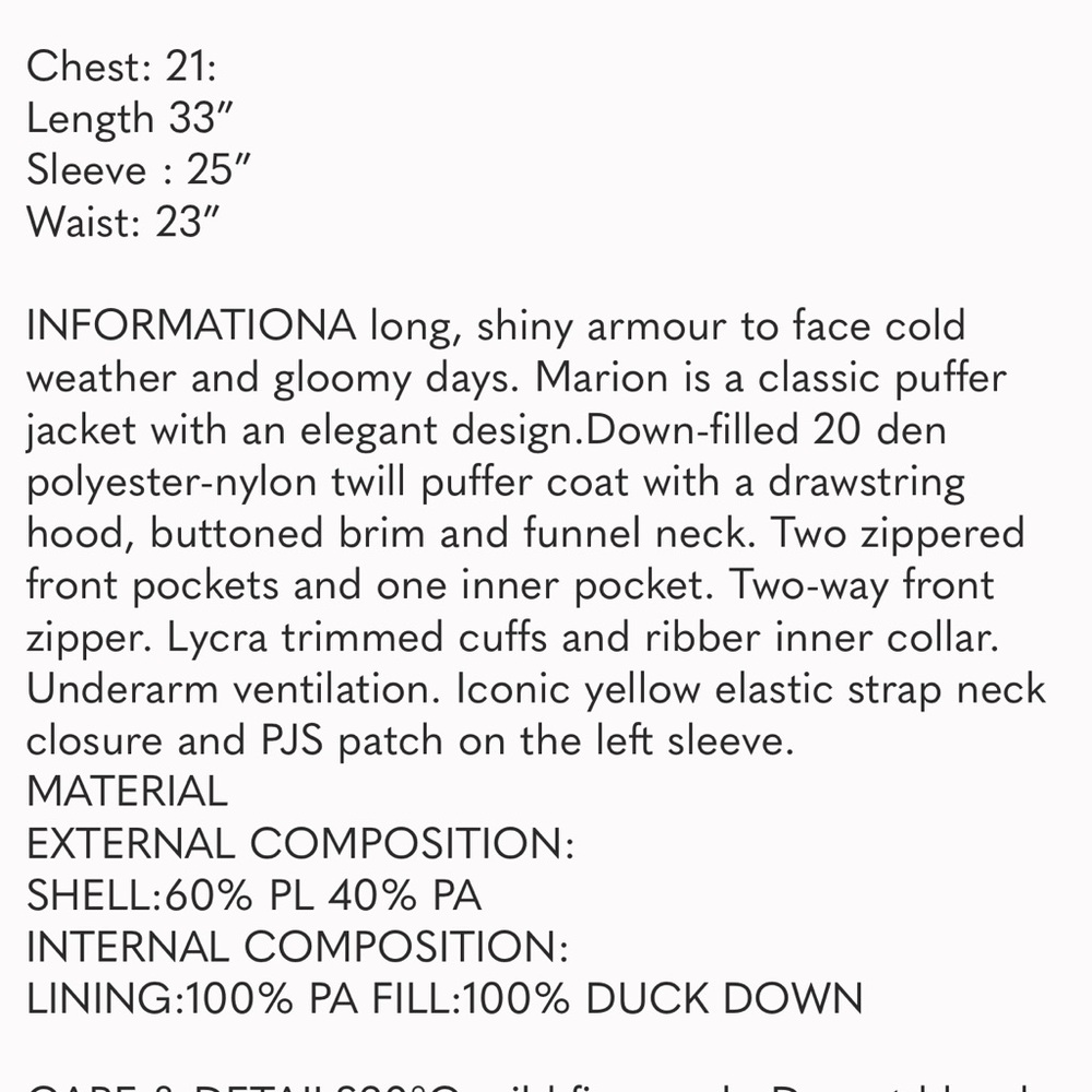 PARAJUMPERS WOMENS MARION DOWN PUFFER COAT SIZE XL - Picture 7 of 8